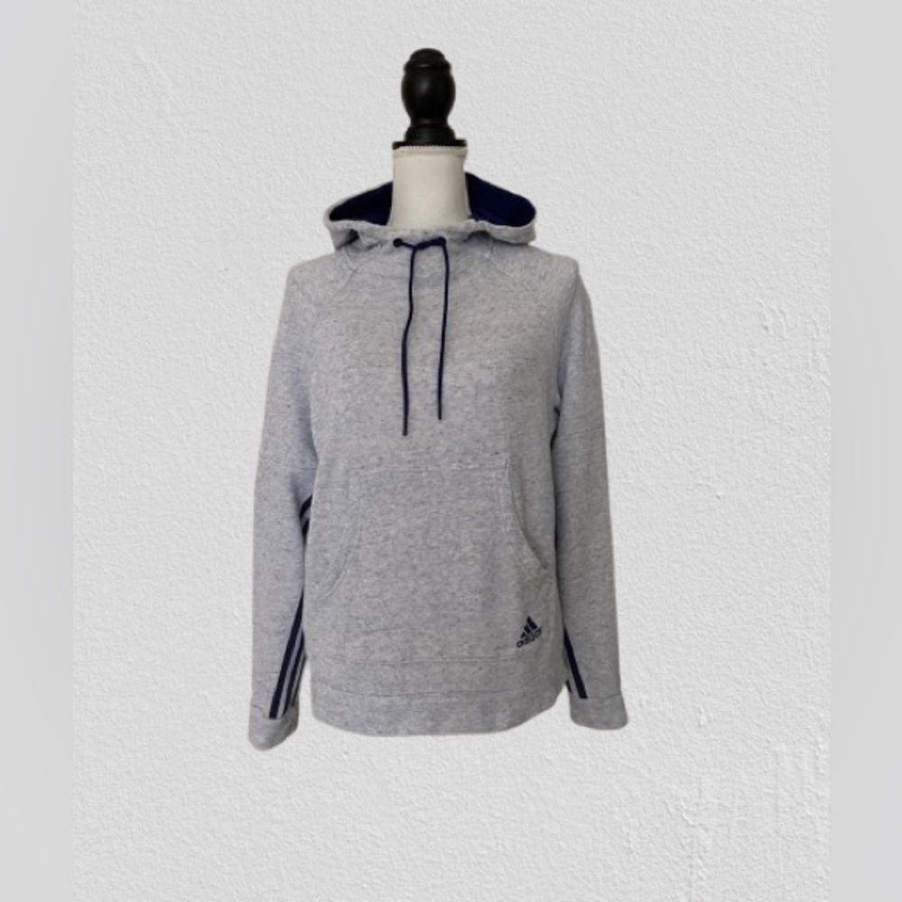 Woman’s Adidas Hoodie Jacket Hooded Light Blue Activewear Top, Sz M.